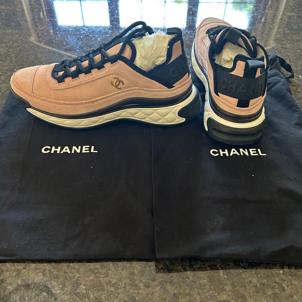 CHANEL Two-Tone Athletic Sneakers
